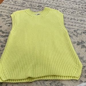 Cable knit tank top sweater